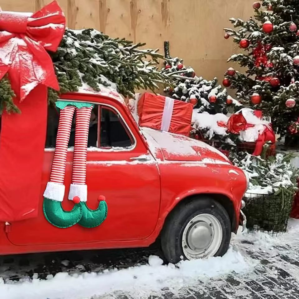 Christmas Elf Santa Legs Car Accessories Christmas Decor For Home Xmas Tree Pendants Ornaments Gifts New Year Navidad Noel