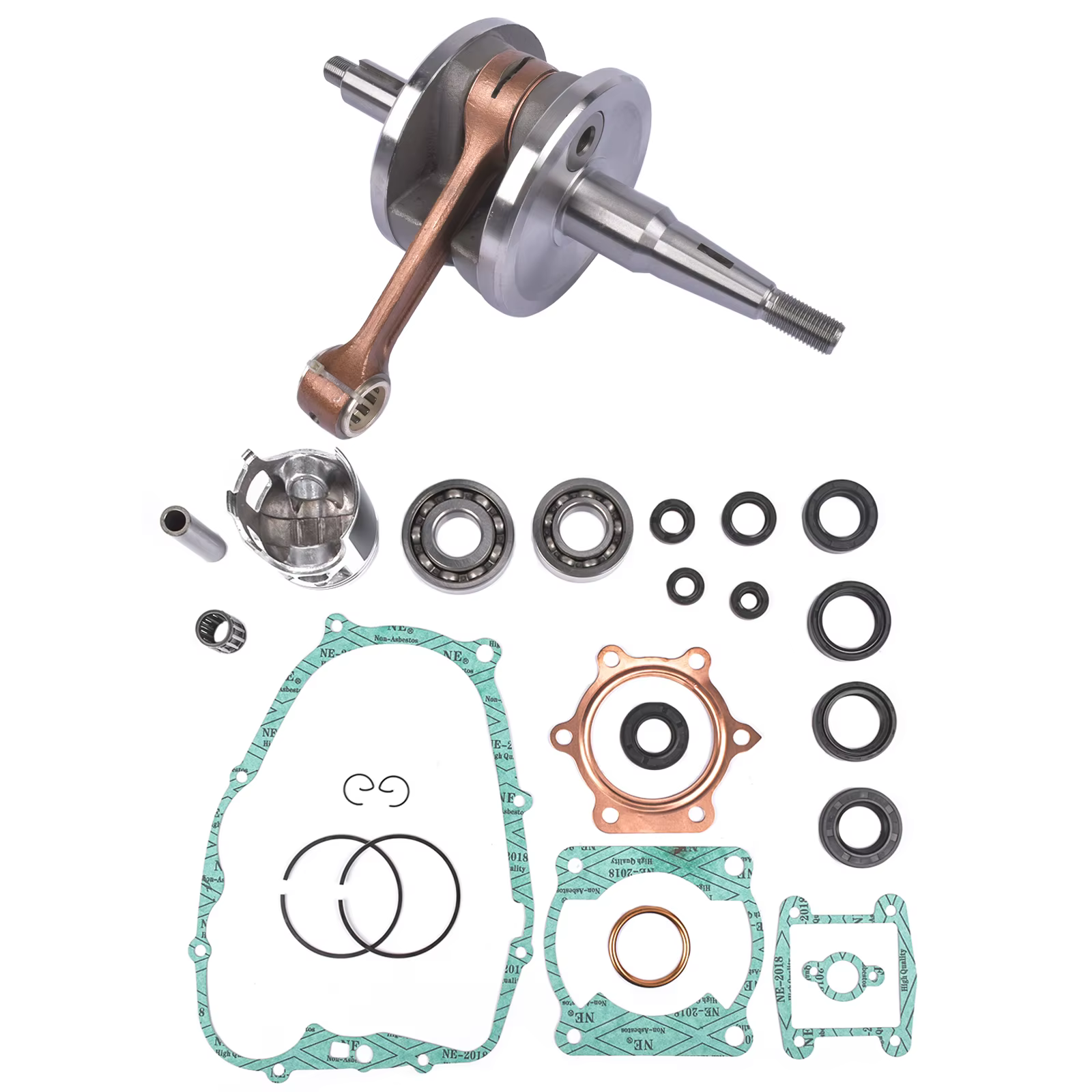 AP02 Rebuild Engine Kit Crankshaft Piston Bearing Gasket For Yamaha Blaster YFS200SE