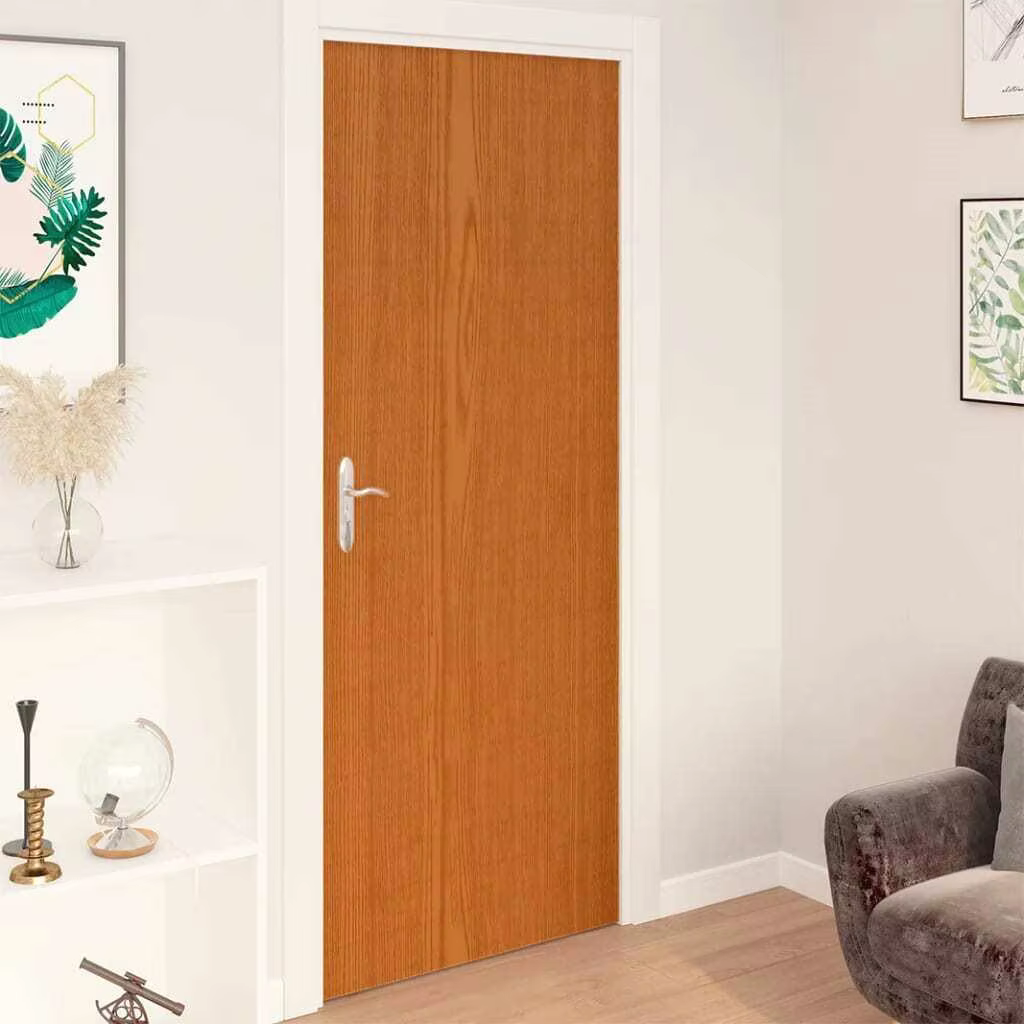 4 pcs Self-Adhesive Light Oak Door Film - PVC 210x90 cm, Easy Decor Upgrade