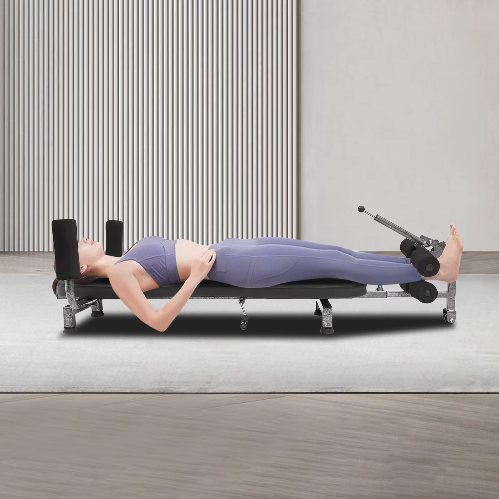 Back Stretch Decompression Bench, Adjustable Back Stretch Machine Inversion Traction Table for Relieving Hunchback