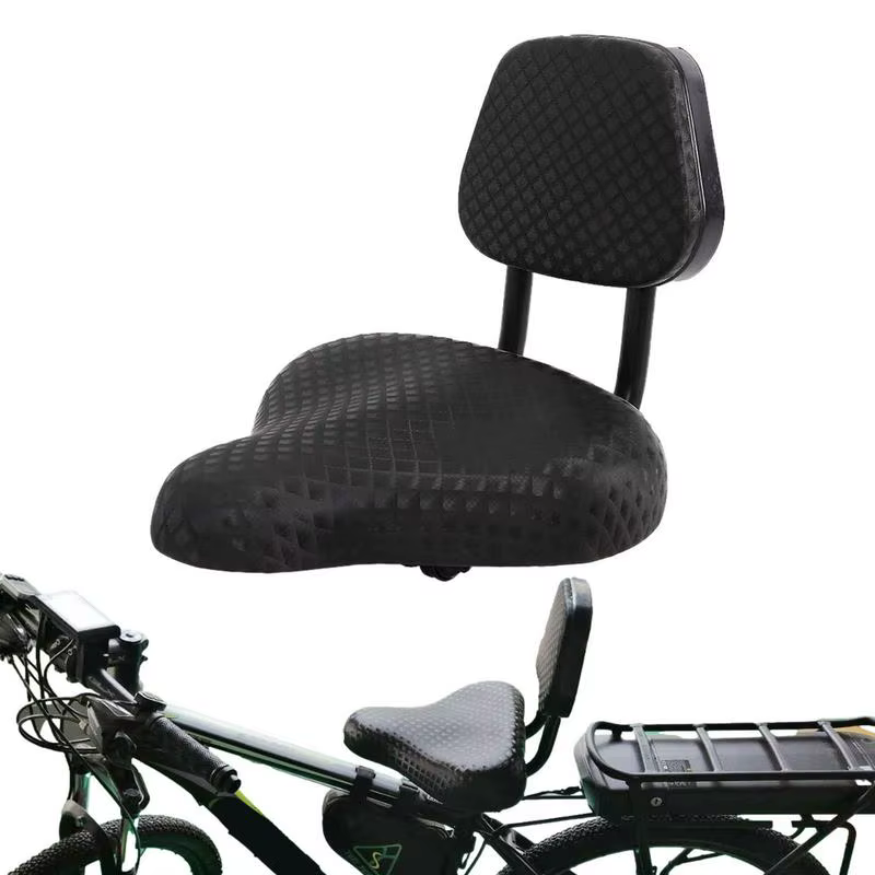 Bicycle Saddle With Ergonomic Backrest High Resilience Leather Universal Bike Seat With Back Support Cycling Riding Equipment