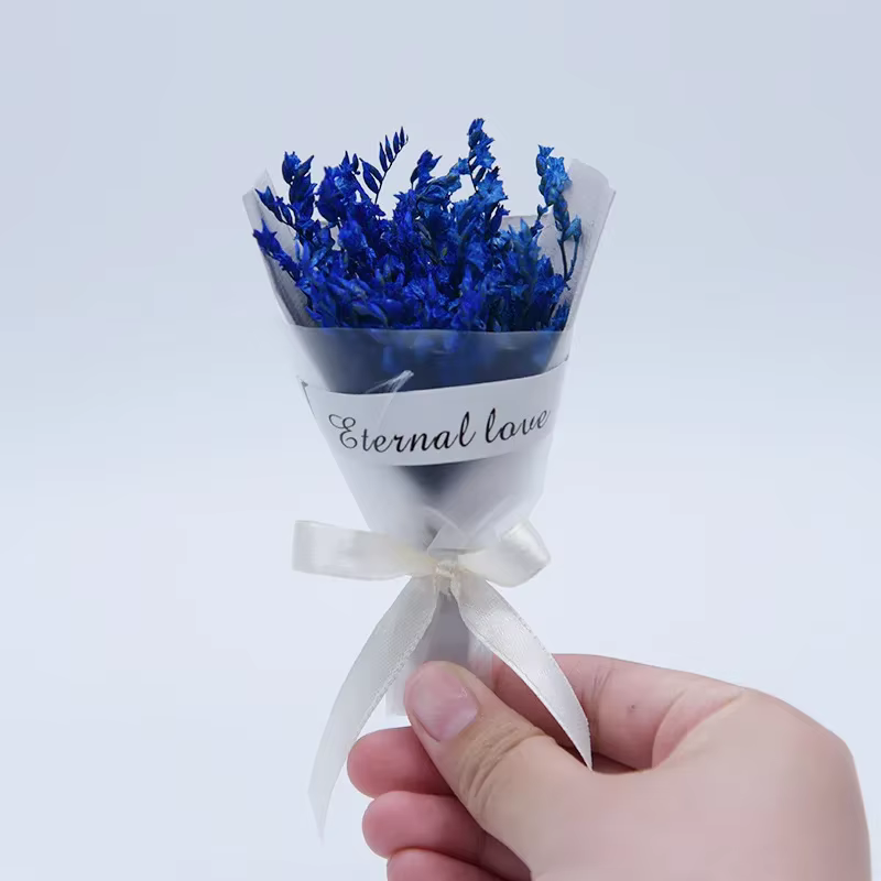 12*6*4cm Artificia Mini Crystal Grass Dried Flowers Bouquet For Wedding Home Decoration Craft Gifts Packing Dried Flowers Love