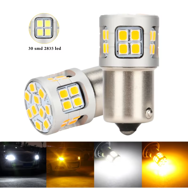 2PCS 1156 BA15S P21W LED Bulb 1157 BAY15D P21/5W Brake Lamp Tail Bulb 31pcs 3030SMD Super Bright Replace For Car Signal Light