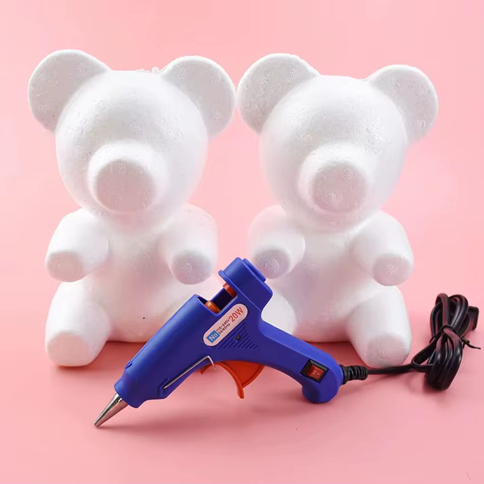20cm/30cm Artificial Flowers bubble Teddy Bear of Roses Mold DIY Gifts Polystyrene Styrofoam Wedding Valentine's Day Present