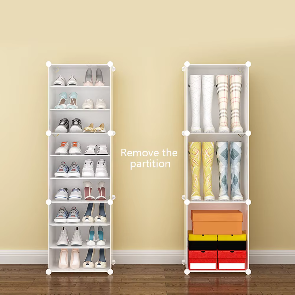 4*12 Tier Shoe Rack Organizer Stackable Closet 96 Pairs Shoe Box Storage Cabinet