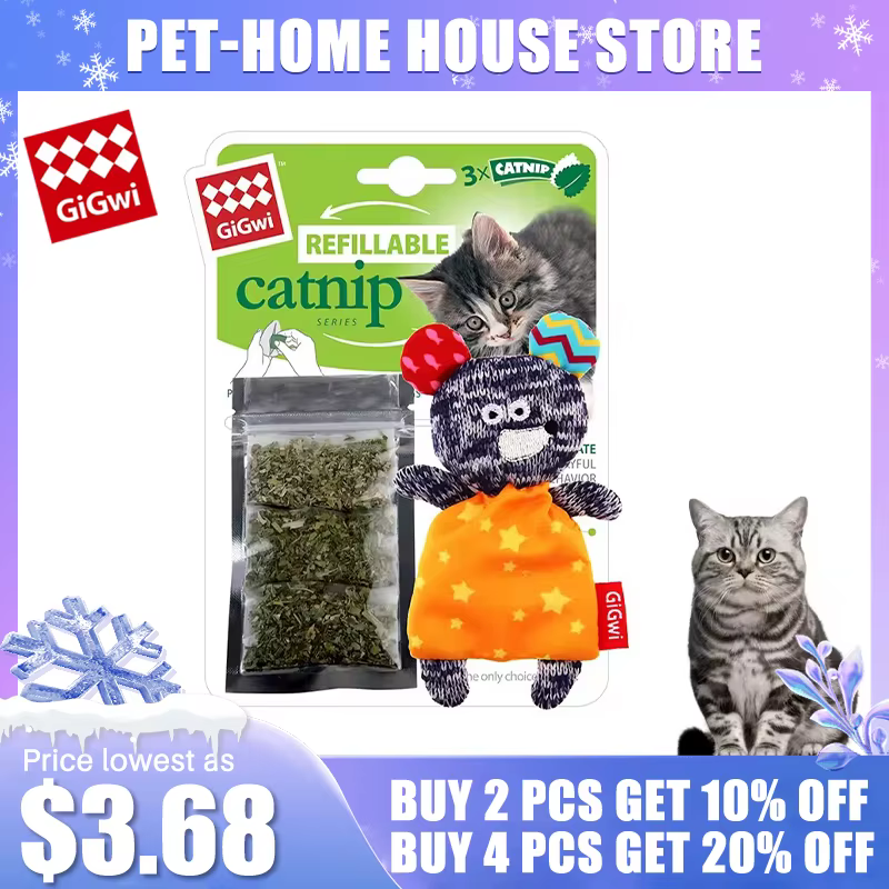 GiGwi Pet Toys Refillable CATNIP Series Cat Toy Simulation modeling Washable Canvas Replaceable Catnip Toys Pet Products For Cat