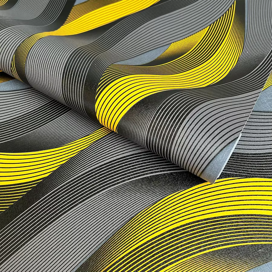 1-piece Spiral Striped Wallpaper Home Decoration Living Room Dining Room Background Wall Decoration Self-adhesive DIY Wallpaper