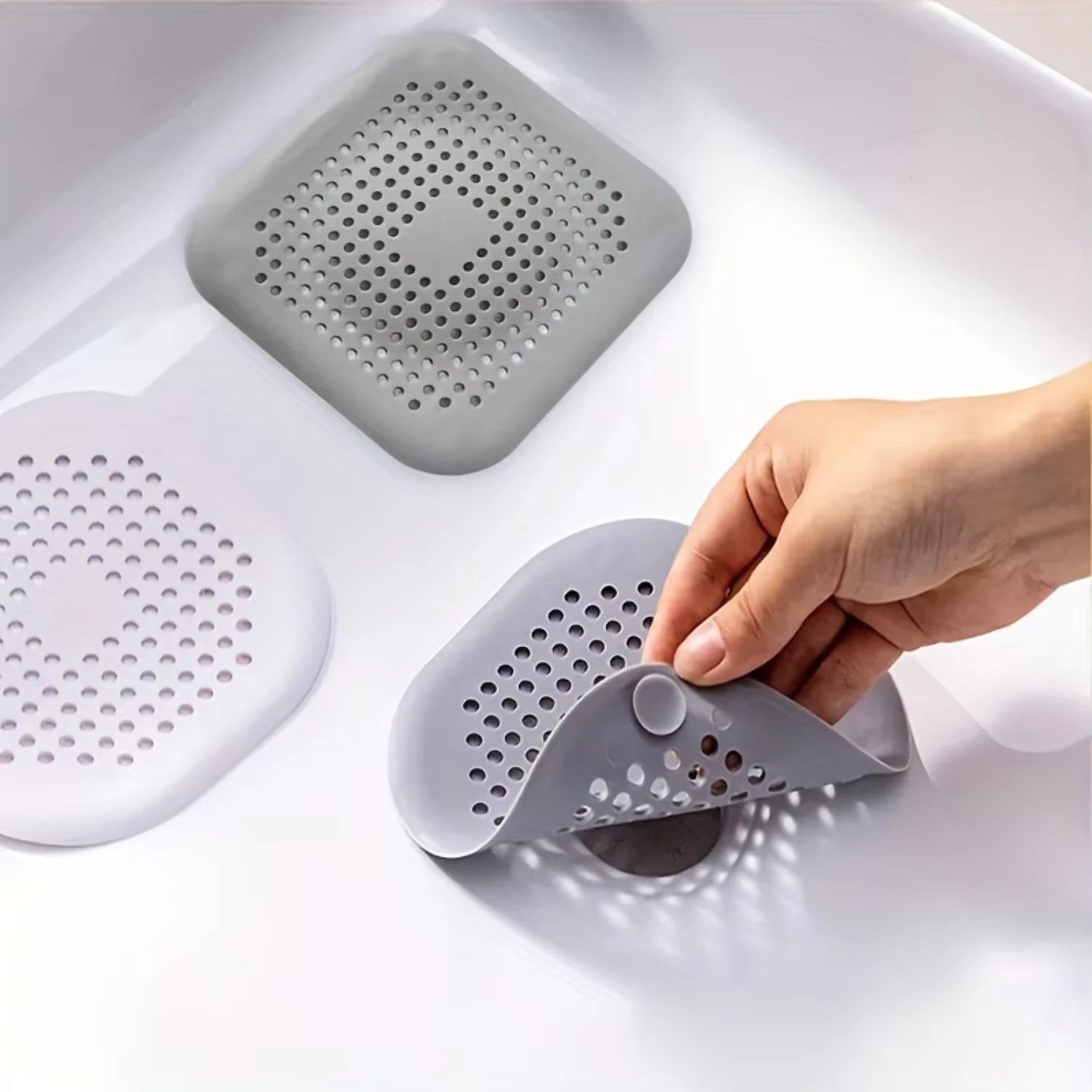Sink Drain Strainer - Anti-Clogging Floor Drain Cover for Bathroom and Kitchen