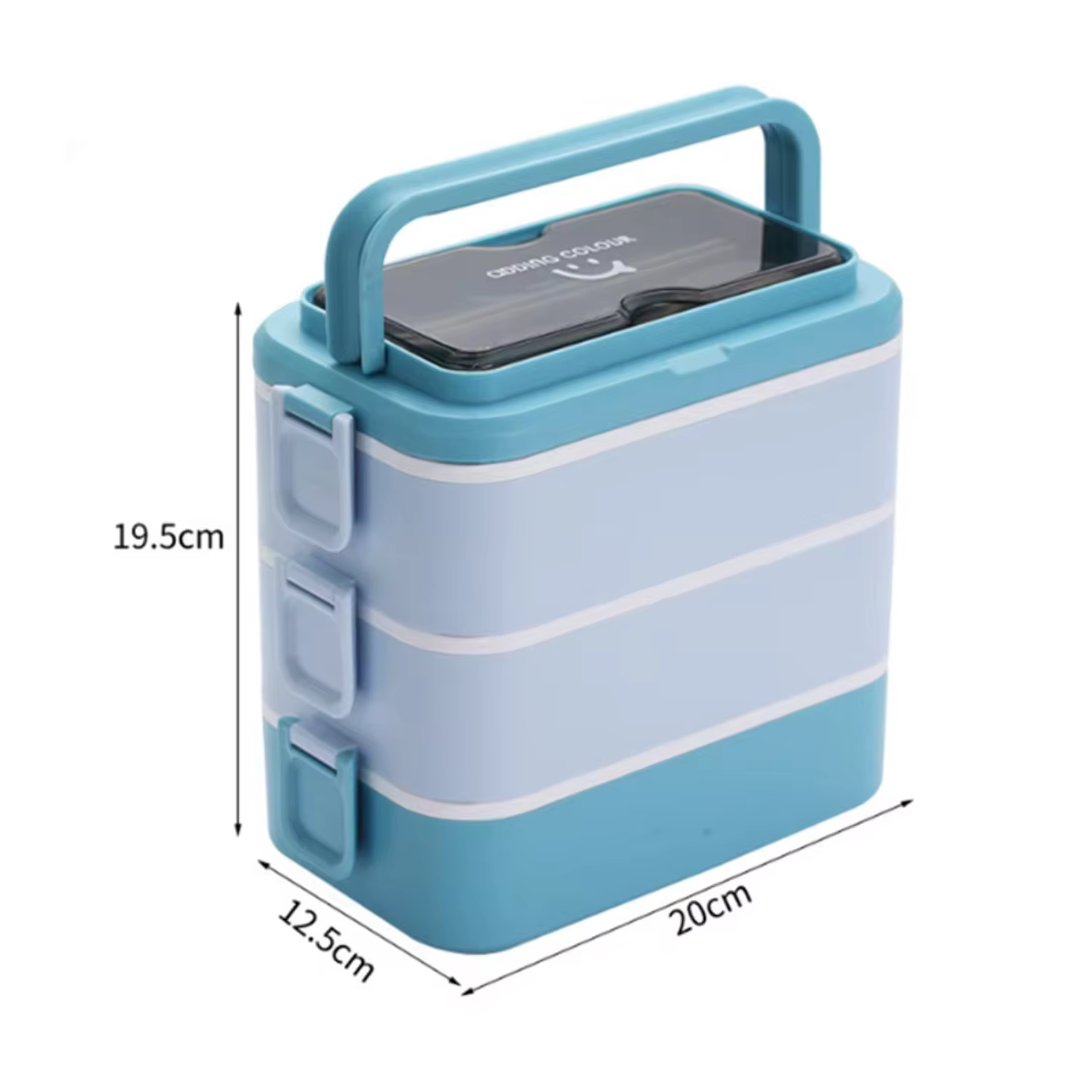 2300ml Portable Stacked Stainless  3 Layers Bento Lunch  Food Container Set with Handle