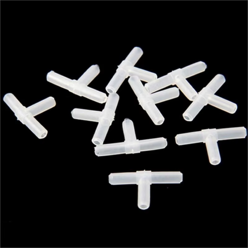 10/ 20PCS 4mm Plastic Tee's "T" 3-Way Aquarium Air Pump Line Tubing Joints Connectors For Fish Tank Acuarios