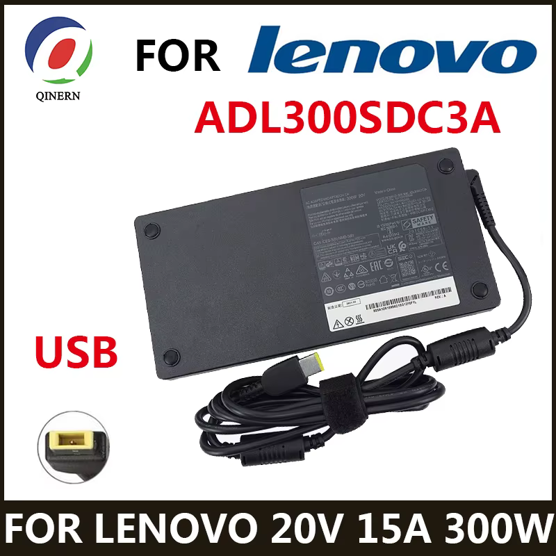 20V 15A 300W USB Laptop Adapter Charger For Lenovo ThinkPad R9000P R9000K Y9000K R7000P 9000P 9000K ADL300SDC3A SA10R16956