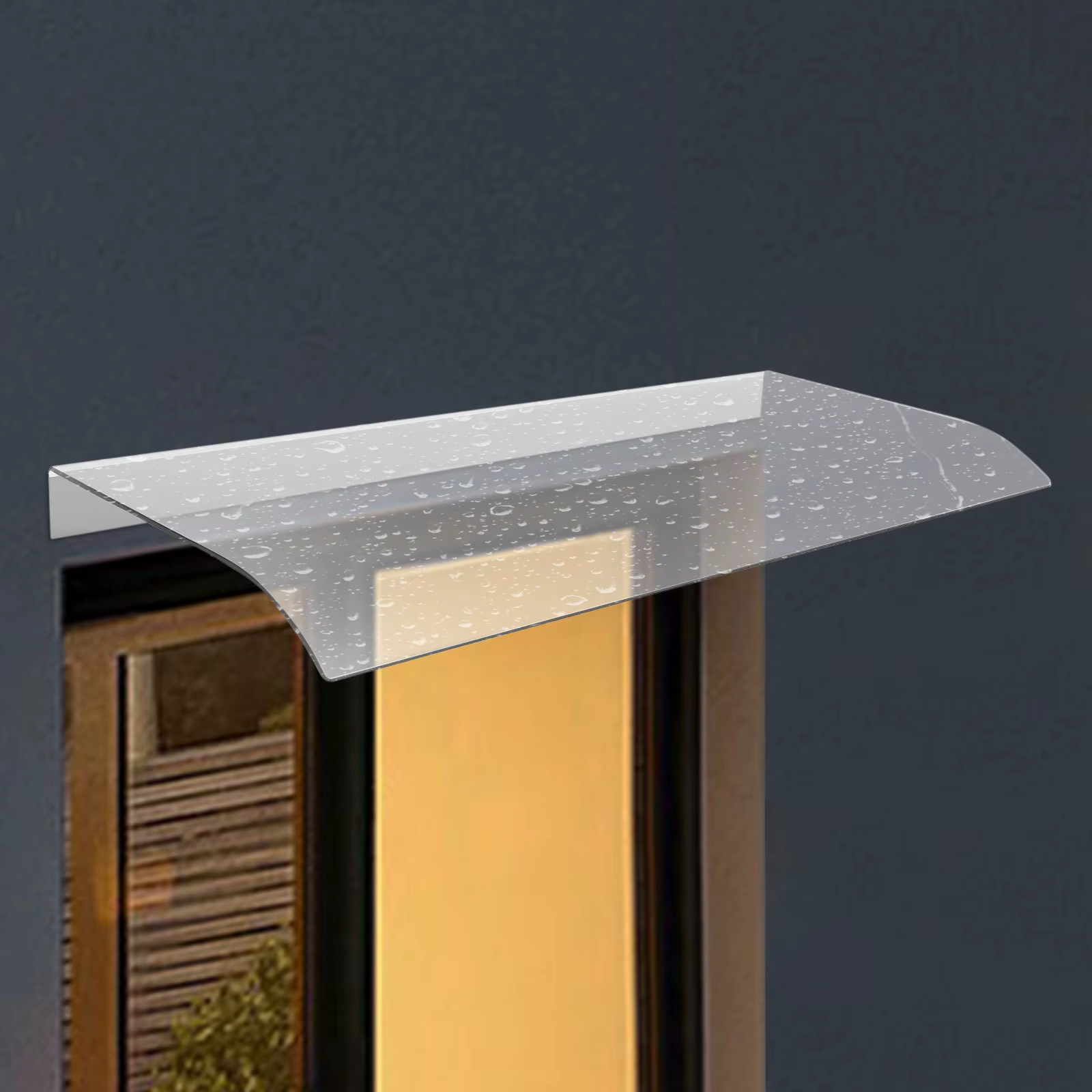 wning Canopy UV Rain Snow Protection for Front Door Porch Patio Roof Rain Shelter  Awning Polycarbonate Sheet No Brackets