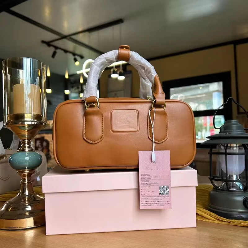 New style briefcase, fashionable small square bag, Boston pillow bag, bowling hand carrying one shoulder crossbody women's bag