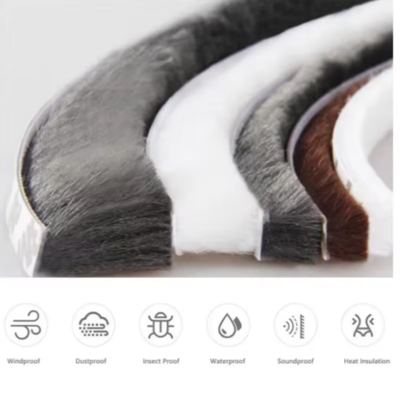 3Meters Brush Strip Self Adhesive Door Window Sealing Strip Home Door Window Sound Insulation Seal Film Door Swal Weather Strip