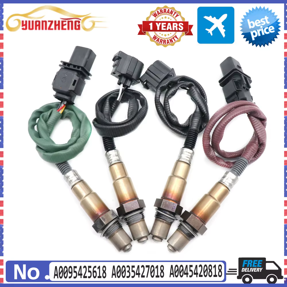 4PCS Air Fuel Ratio Lambda O2 Oxygen Sensor A0095425618 A0035427018 A0045420818 For Mercedes-Benz C280 C300 W204 4Matic 2007-14