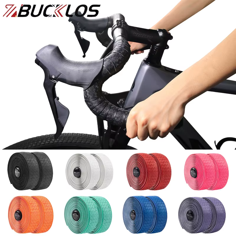 BUCKLOS Road Bicycle Handlebar Tape Non-slip PU EVA Bike Handlebar Strap Racing Bike Drop Bar Tape Road Cycling Accessories