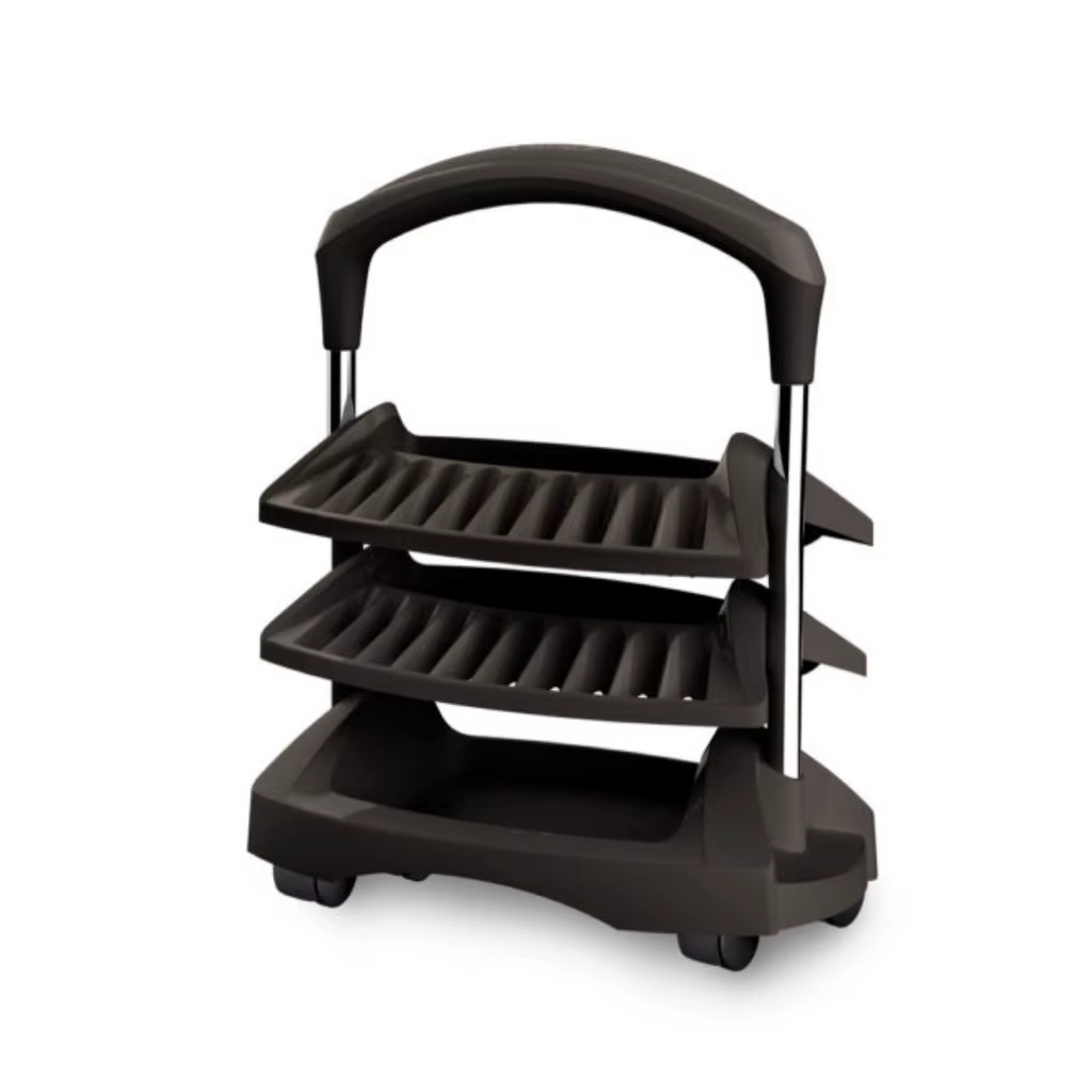 Diva 2 Trays (40 Enamels) Black Enamel Display Cart