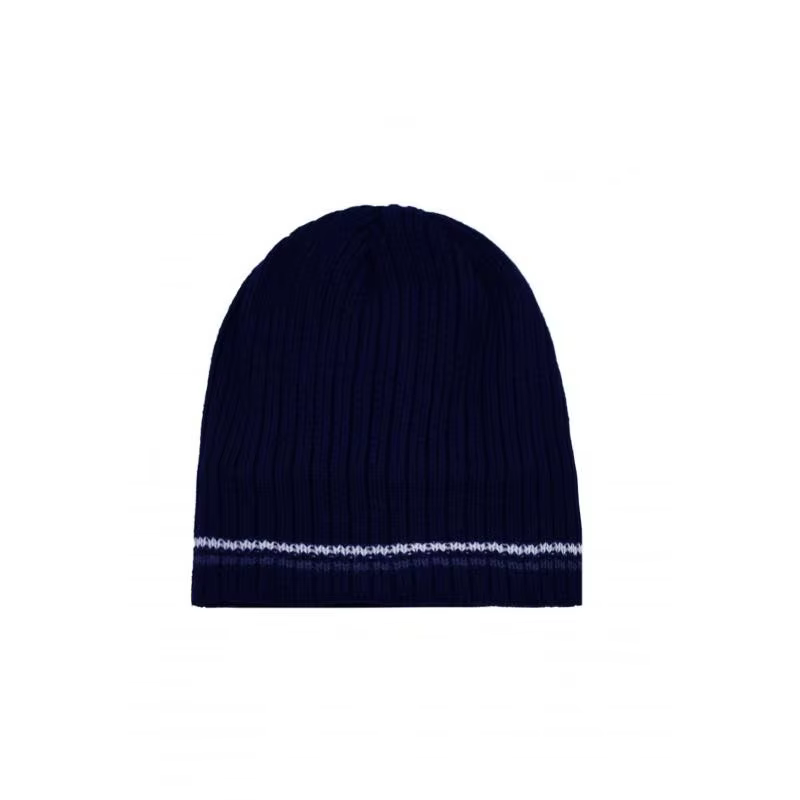 Unisex Knit Beanie Hat - Warm & Stylish Winter Cap with Double Stripe Trim