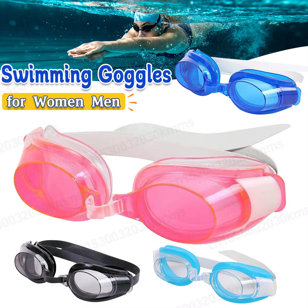 Full Protection Anti-Fog Swim Goggles Wide View Clear Vision Comfortable Fit Adjustable Nose Bridge Stylish Design for Women Men