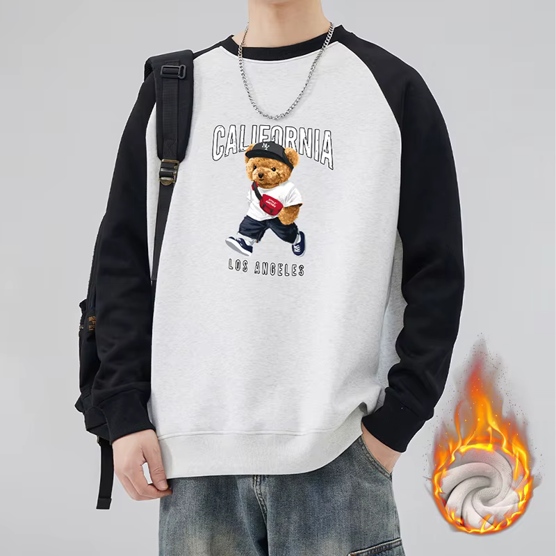 Trend Man-to-Man Character Face-to-Man Men's over-fit Casual Glaglan sleek Warm Autumn and Winter Basic/Gear TS3109-3110