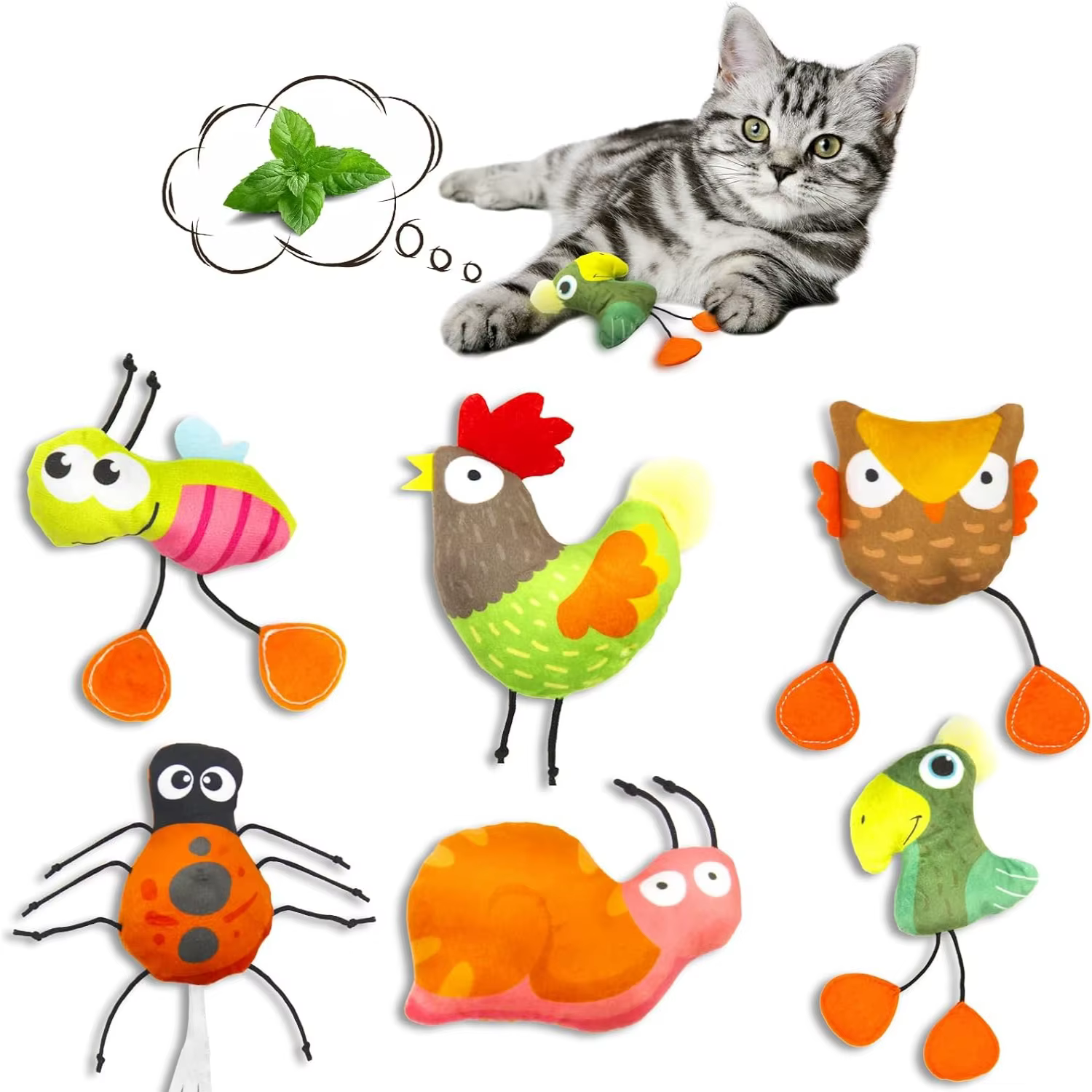 Cute and Adorable Catnip Toys - Endless Joyful Fun Moments with Interactive Animal-Themed Supplies for Feline Enthusiasts - Hour