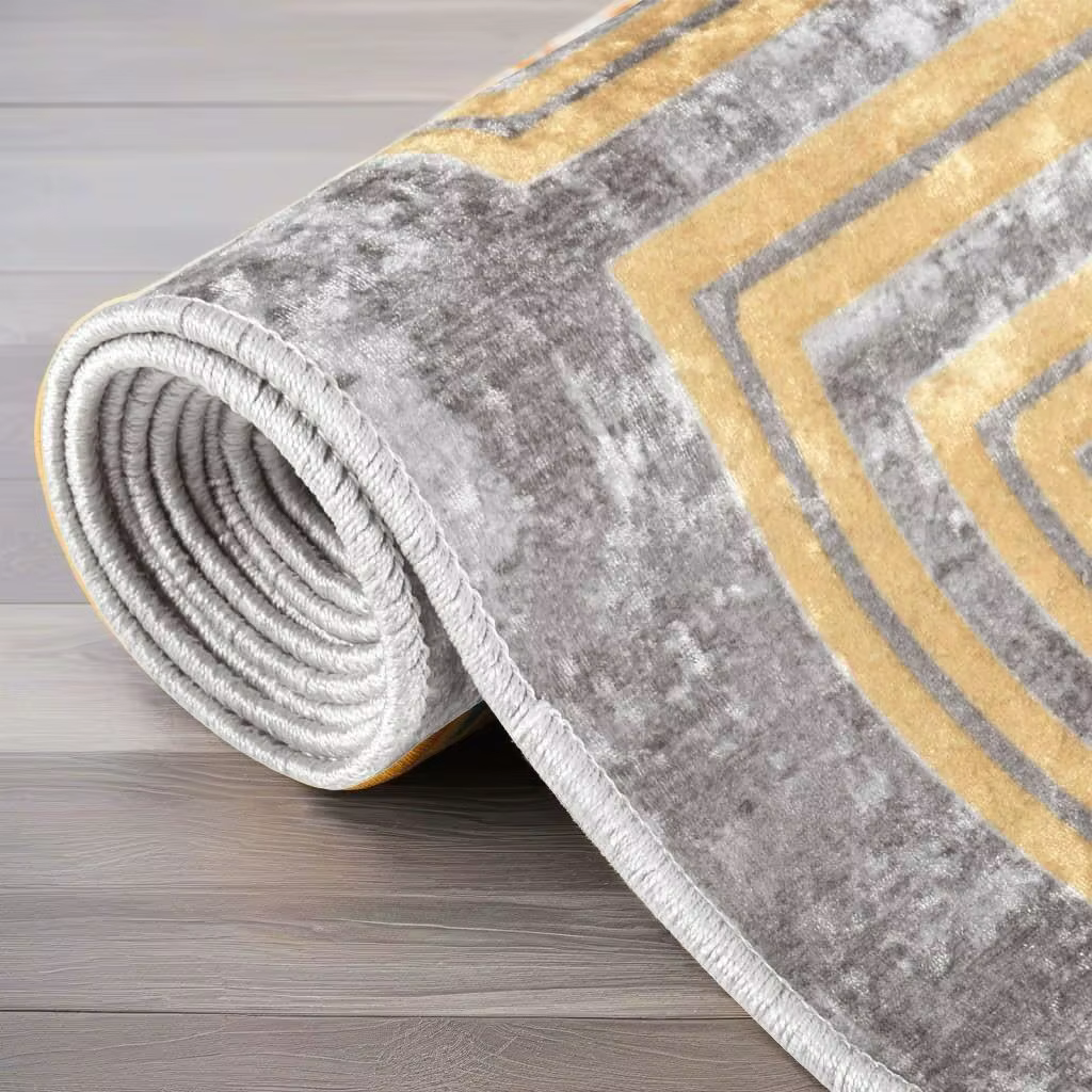Washable Grey Anti-Slip Rug 80x300 cm - Durable & Stylish Home Décor