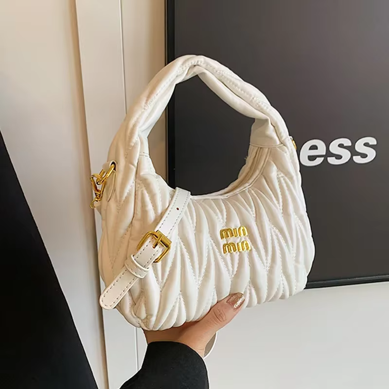 High-end, Fashionable and Versatile Hand-held Small Bag for Women 2024 New Niche Design One-shoulder Cross-body Dumpling Bag
