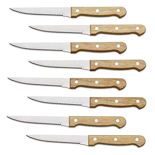 4/6/8pcs Kitchen Steak Knife Set Durable Stainless Steel 5 Inch Steak Knives Highly Resistant Cooking Tool Bread Knife With  Box
