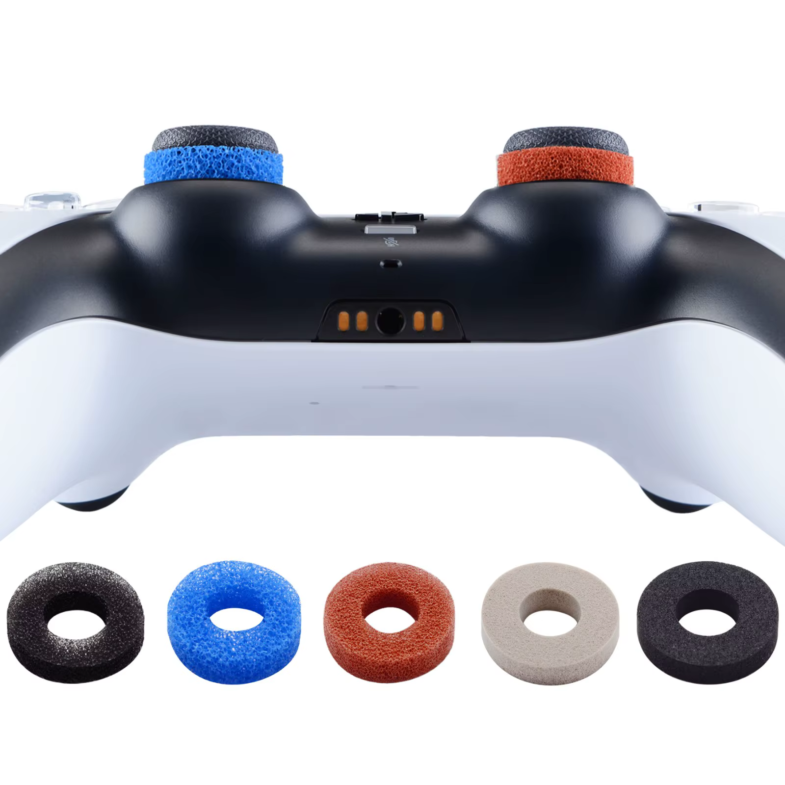 PlayVital 5 Colors 3 Different Strength 5 Pairs Precision Rings for ps5, for ps4, for Xbox Series, for Switch Pro Controller
