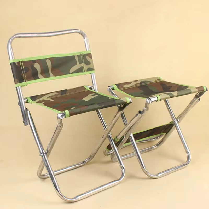 Camouflage Folding Stool with Backrest 46x29x29cm Lightweight Folding Chair for Adults Kids Indoor Outdoor Fishing, Hiking