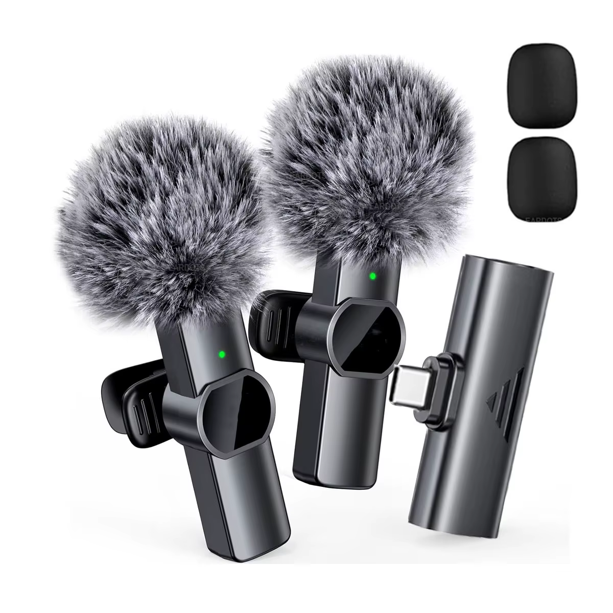New Wireless Lavalier Microphone  Portable Audio Video Recording Mini Live Interview Recording  Gaming For iPhone Type C Mic