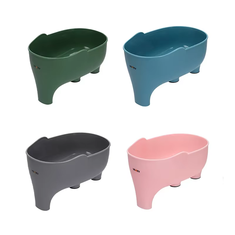 Kitchen Double-layer Filter Drain Plastic Vegetable And Fruit Elephant Drain Basket