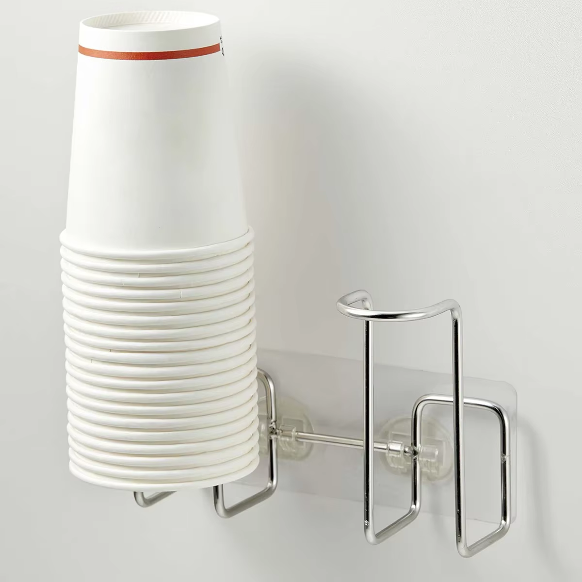 Defender Wall-mounted Paper Cup storage rack, disposable water cup, stand punch-free kitchen box