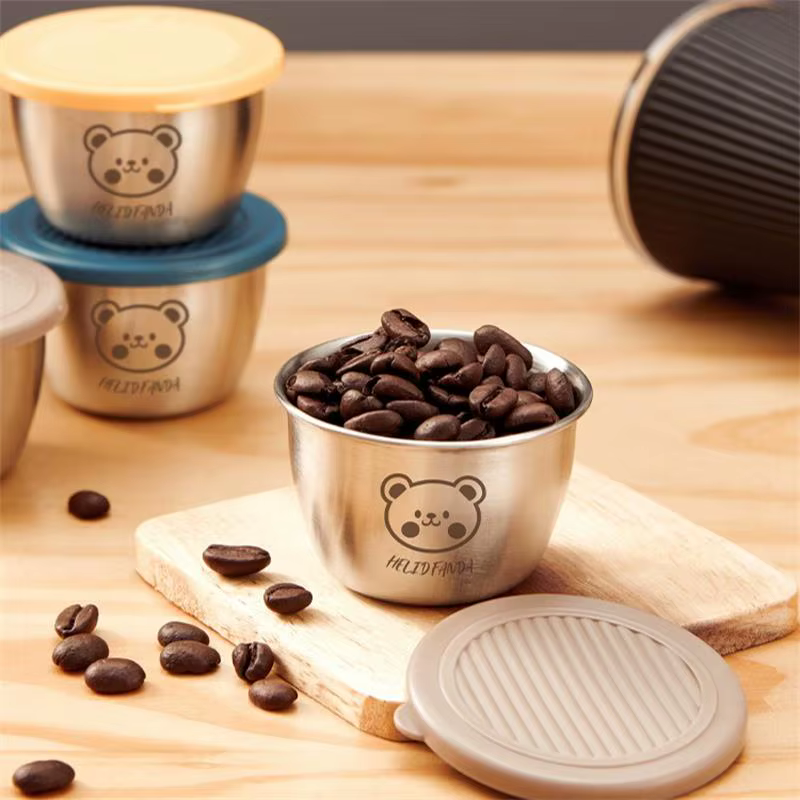 304 Stainless Steel Dipping Box With Lid Sealed Sauce Cup Salad Tomato Sauce Seasoning And Preservation Container