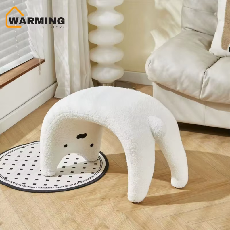 Warming Nordic Household Low Stool Entrance Hall Shoe Changing Stool Dressing Stool Super Soft And Cute Cat Stool Hot Sale New