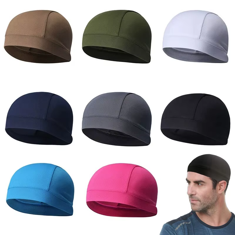 Summer Cooling Skull Caps Helmet Liner Anti-UV Anti-Sweat Wicking Cycling Running Motorcycle & Riding Under Hard Hat Liner