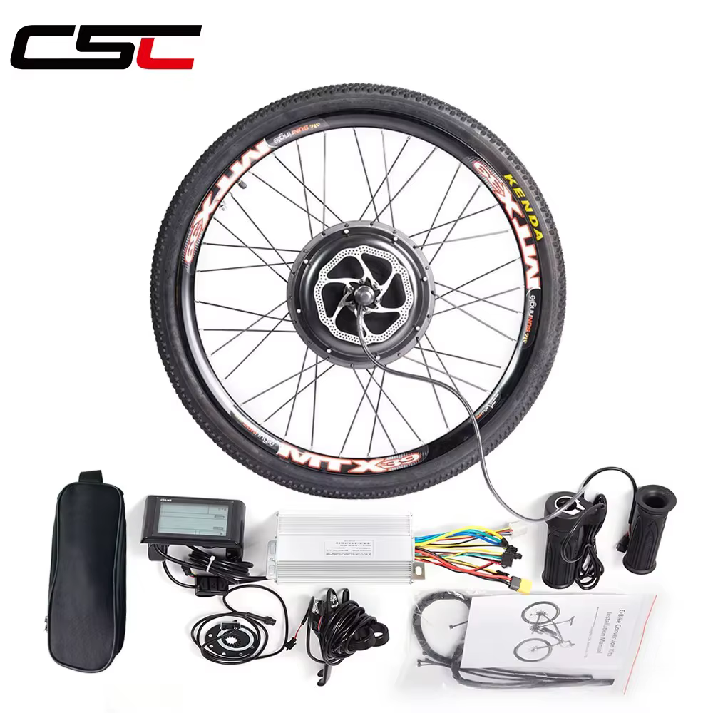 CSC Electric bike Conversion Kit Rear 48V 1000W 1500W hub Motor Wheel gearless 26" 27.5" 29inch SUN RINGLE rim for EBIKE