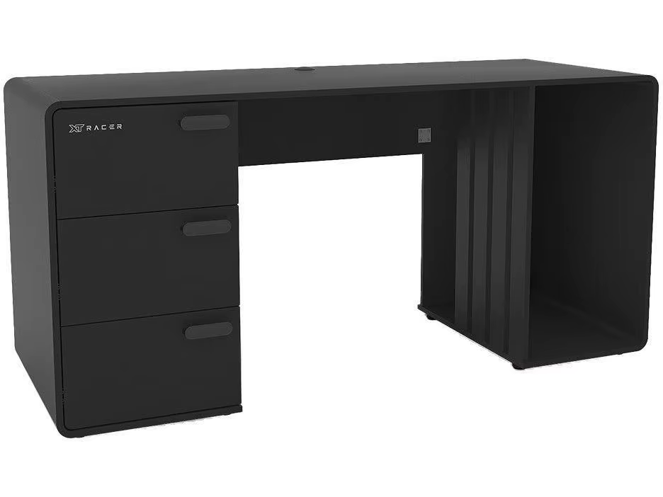 Table Gamer XT Racer Home Black and Silver 3 Drawers 1 Niche