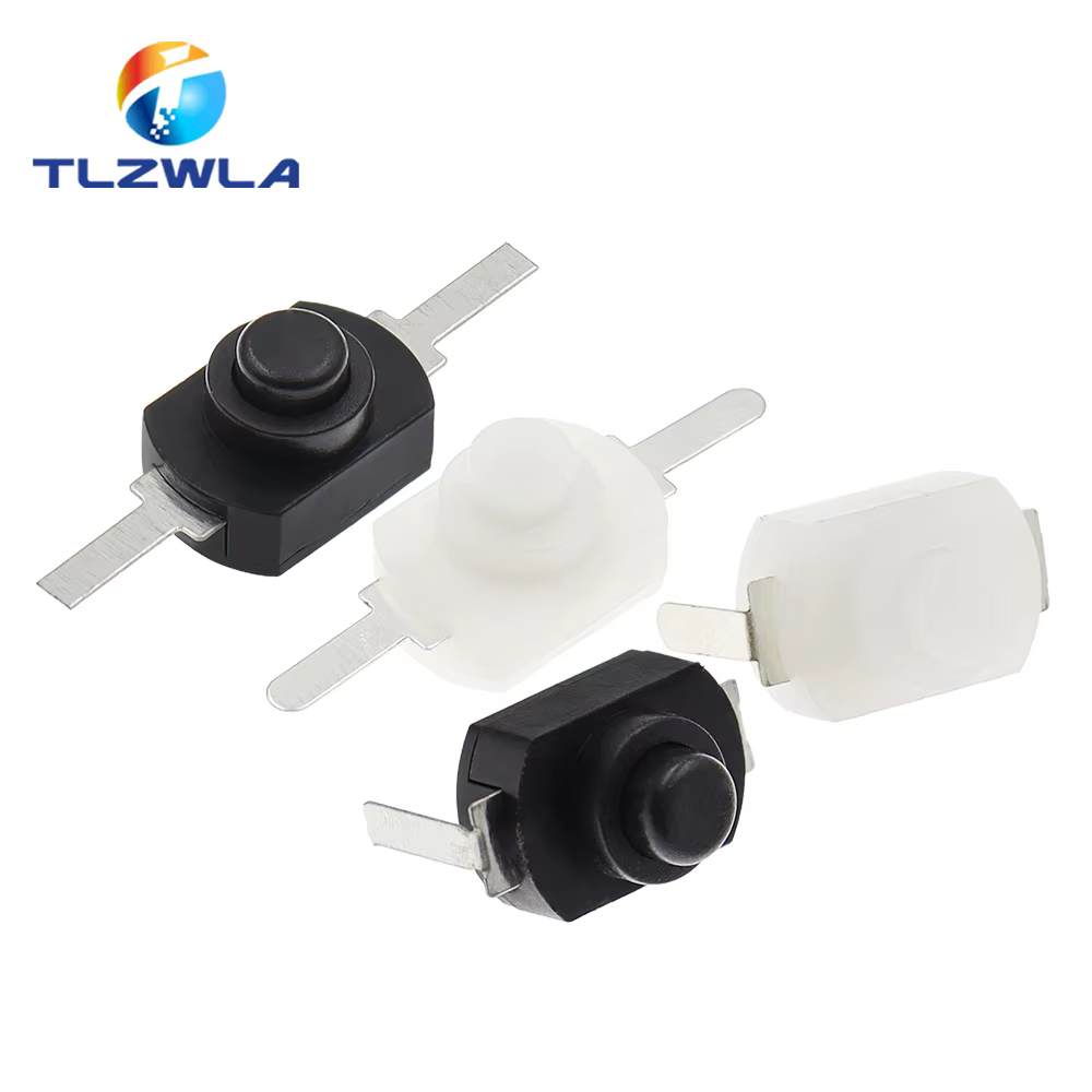 10PCS 12*8MM DC 30V 1A On Off Mini Push Button Switch for Electric Torch 1208YD Self Locking