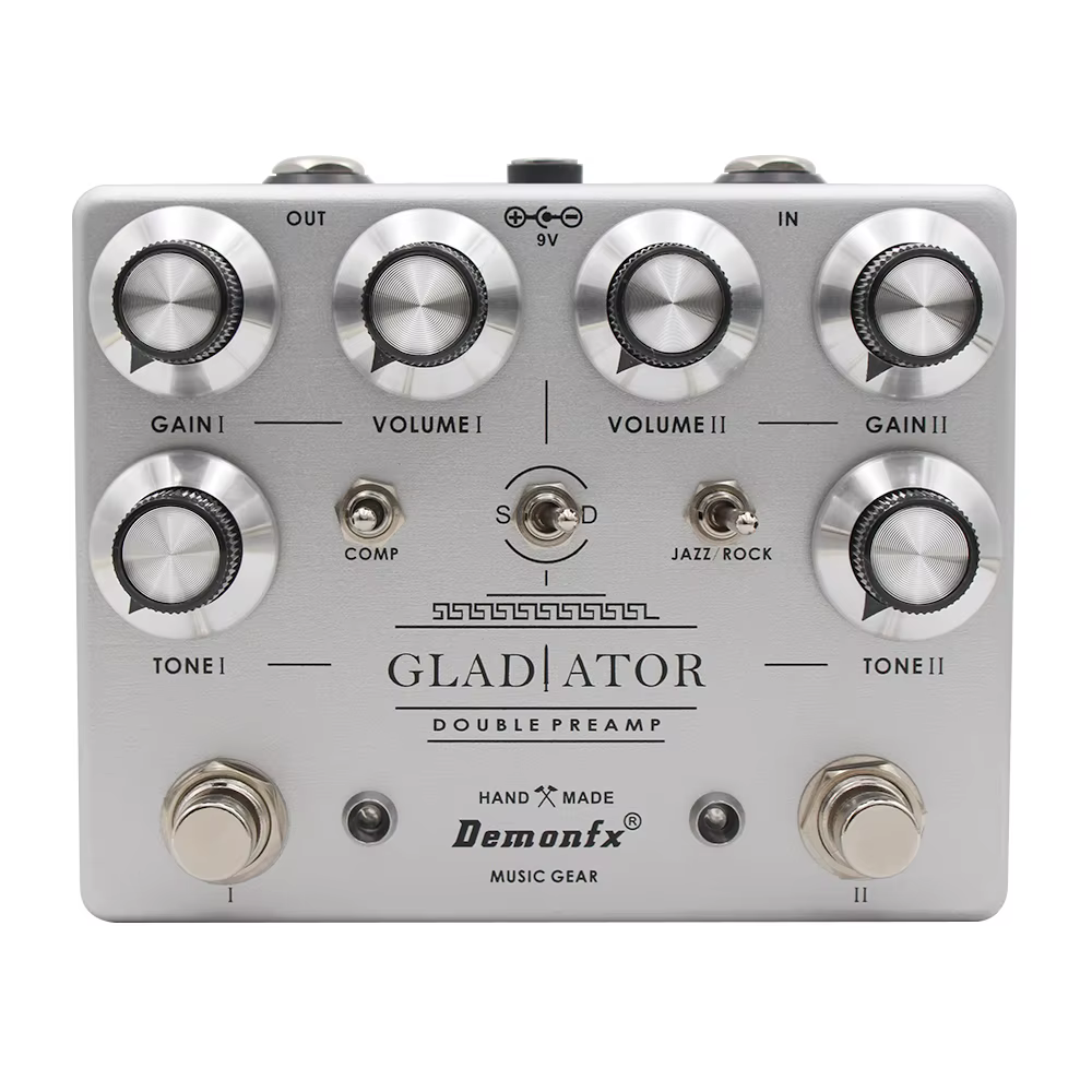 NEW High quality Demonfx GLADIATOR DOUBLE PREAMP OVERDRIVE PEDAL