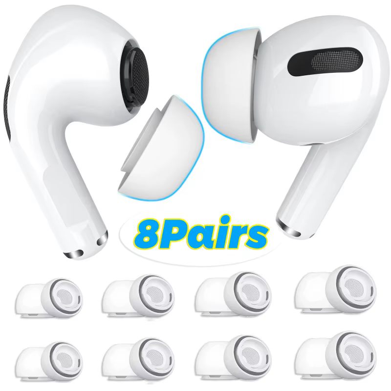 Soft Silicone Ear Tips for Airpods Pro 1/2 Protective Earbuds Cover with Noise Reduction Hole Ear-pads for Apple Air Pods Pro