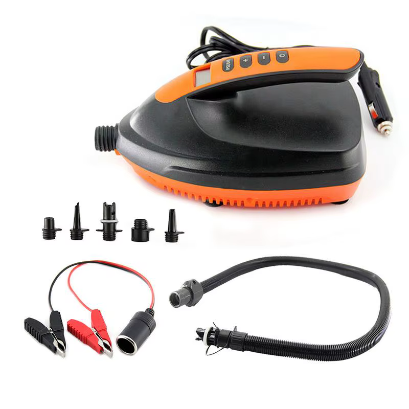 Rechargeable Paddle Board Pump 16PSI Dual Stage Inflation & Auto-Off Feature Portable SUPs Inflator & Deflator Universal Valves