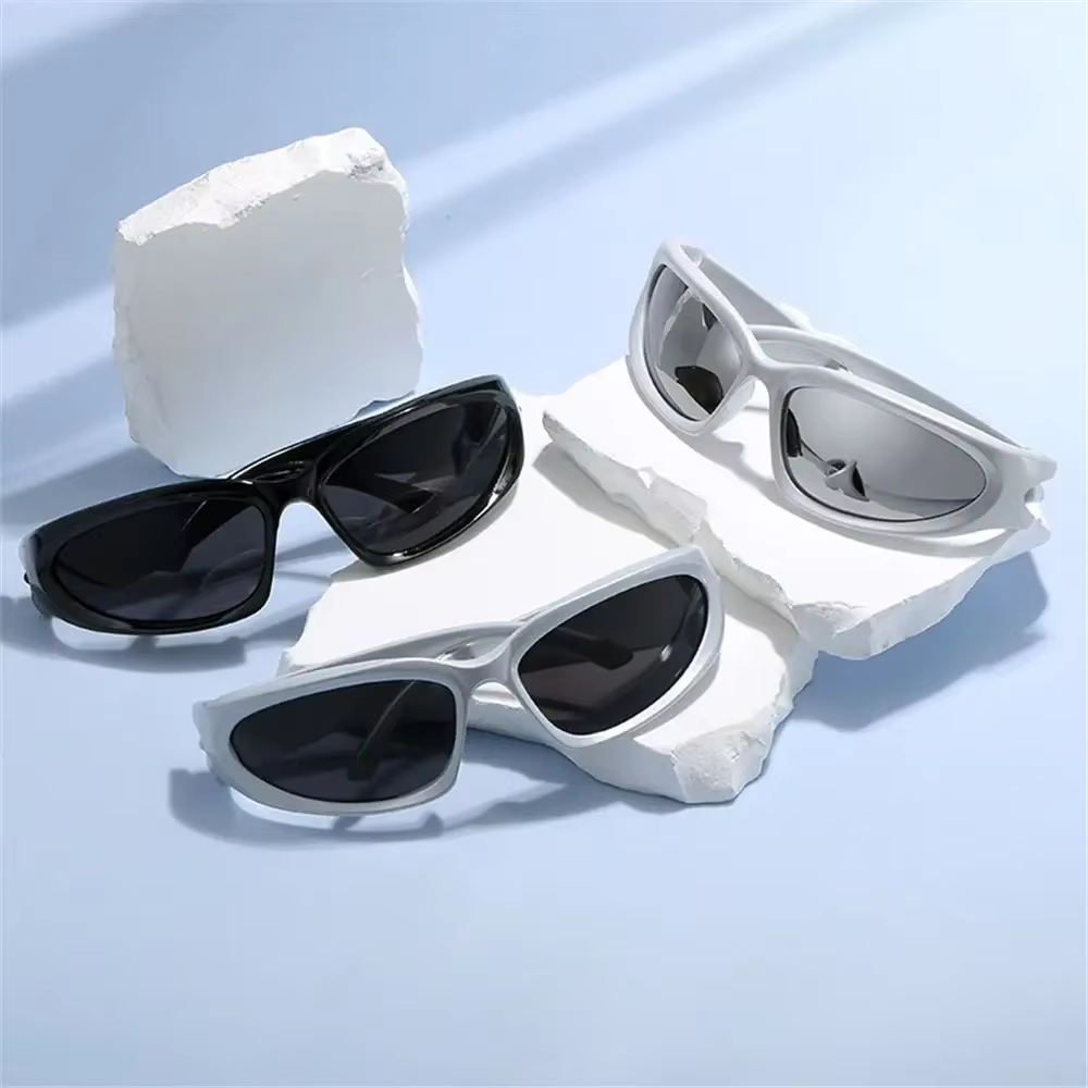 Y2K Cycling Sunglasses Outdoor Sports Shades Millennium Futuristic Sun Glasses UV Protection Street Shooting Eyewear