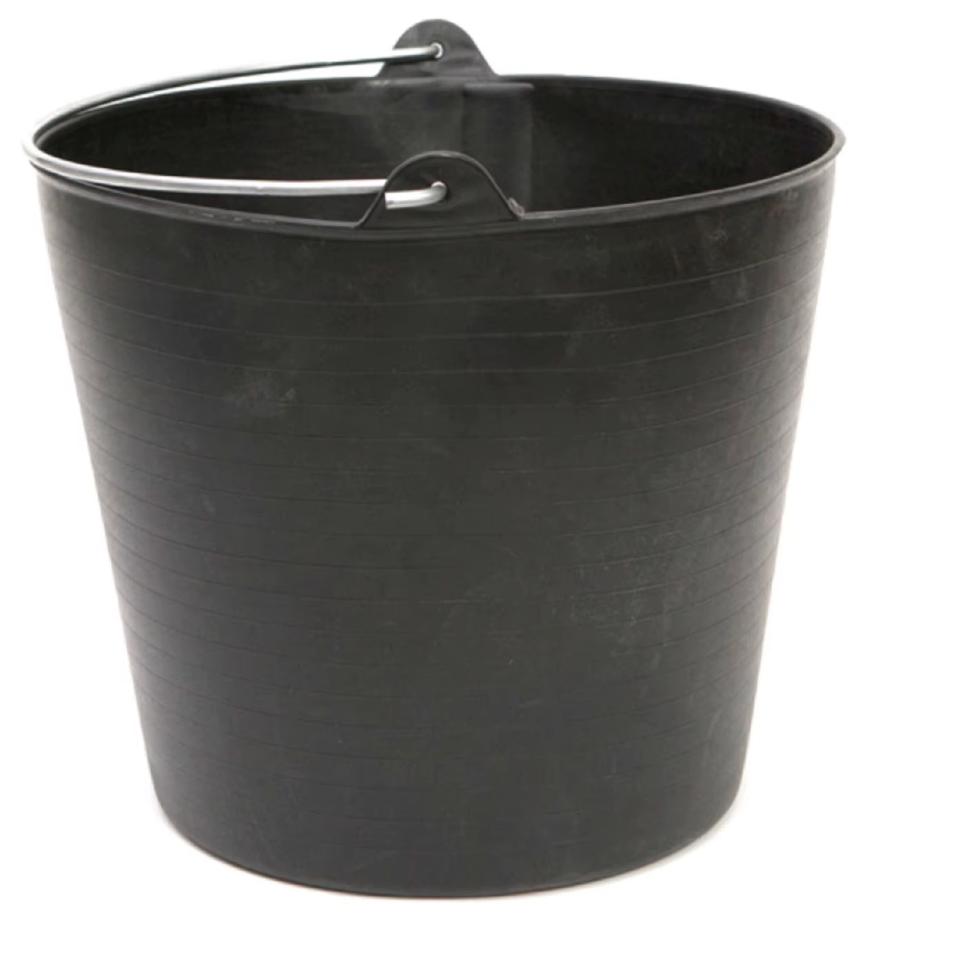26-liter capacity metal handle black heavy duty bucket