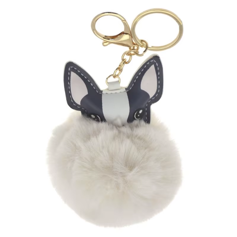 Key keeper dog keychain beige 9 cm 117728