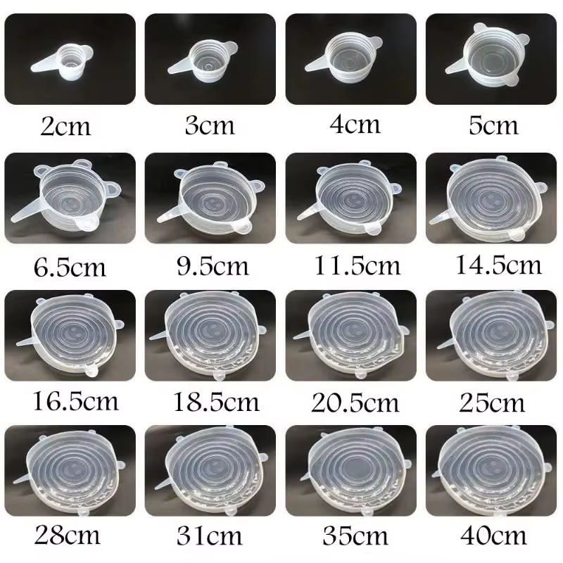 16 Sizes Silicone Stretch Lids Universal Lid Silicone Bowl Pot Lid Silicone Cover Pan Cooking Food Fresh Cover Microwave Cover