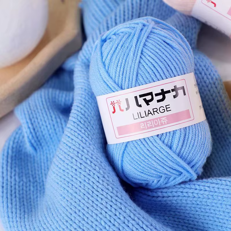 25g/Set Soft Milk Cotton Yarn Anti-Pilling High Quality Hand Knitting 4ply Cotton Yarn For Scarf Sweater Hat Doll Craft