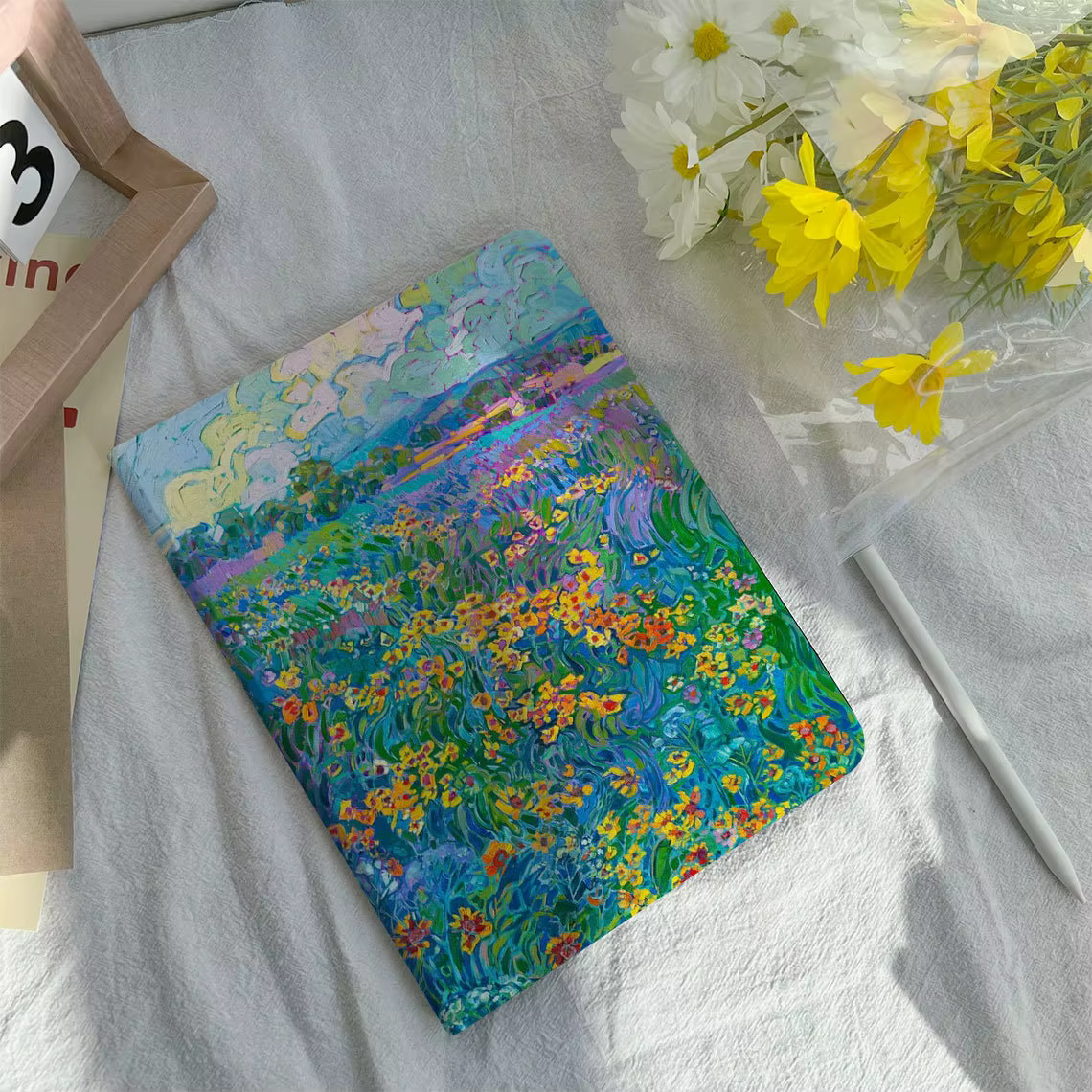 Oil Painting Field Cover Case for iPad Air 5 4th 10.9 iPad Pro 11 10.2 8 9th Air3 pro10.5 10th 2022 Case With Pencil Holder
