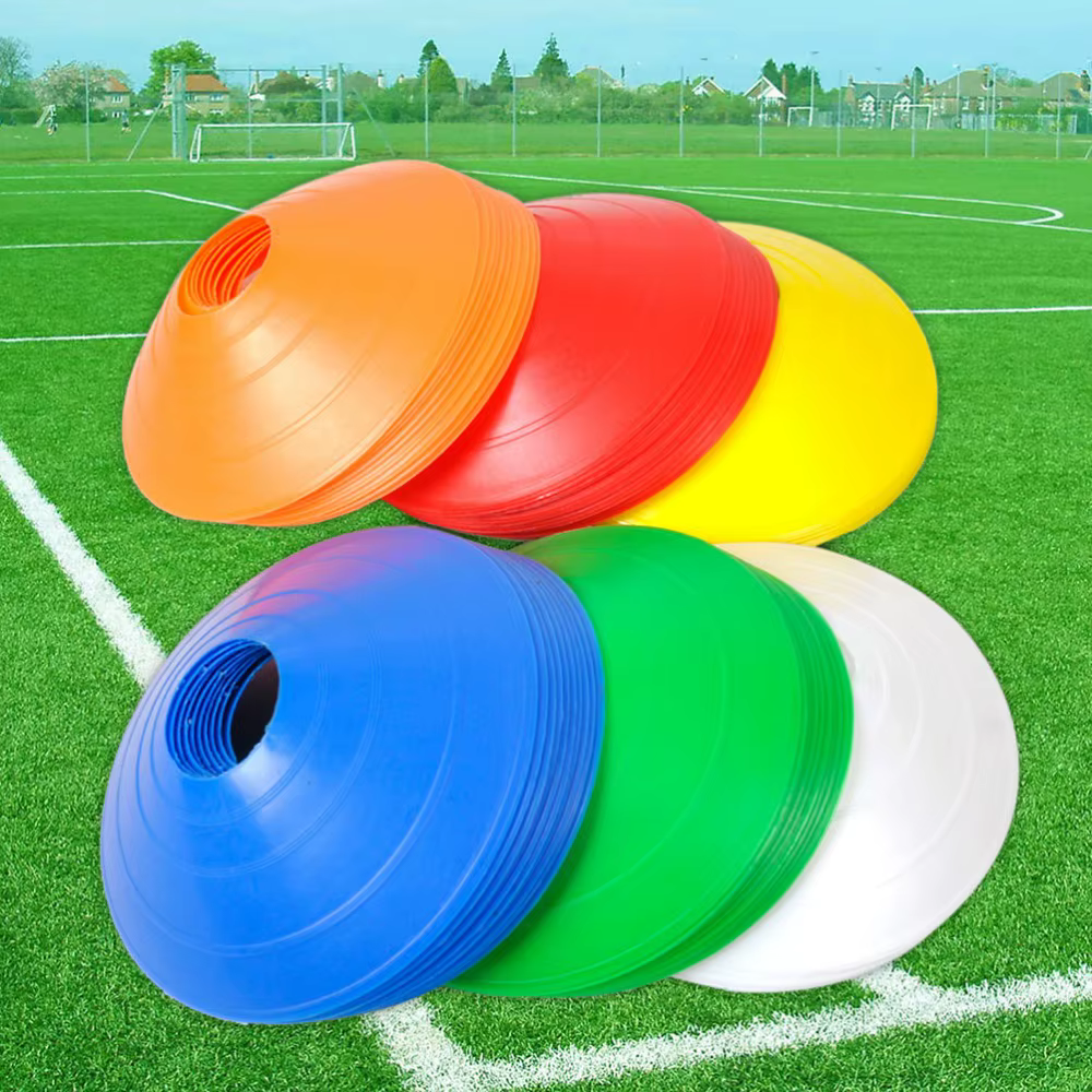 10Pcs Soccer Training Football Ball Game Disc Agility Disc Cone Set Multi Sport Training Space Cones With Plastic Stand Holder