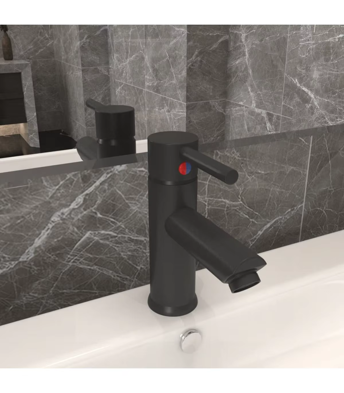 Faucets faucet for bathroom basin finish gray 130x176mm